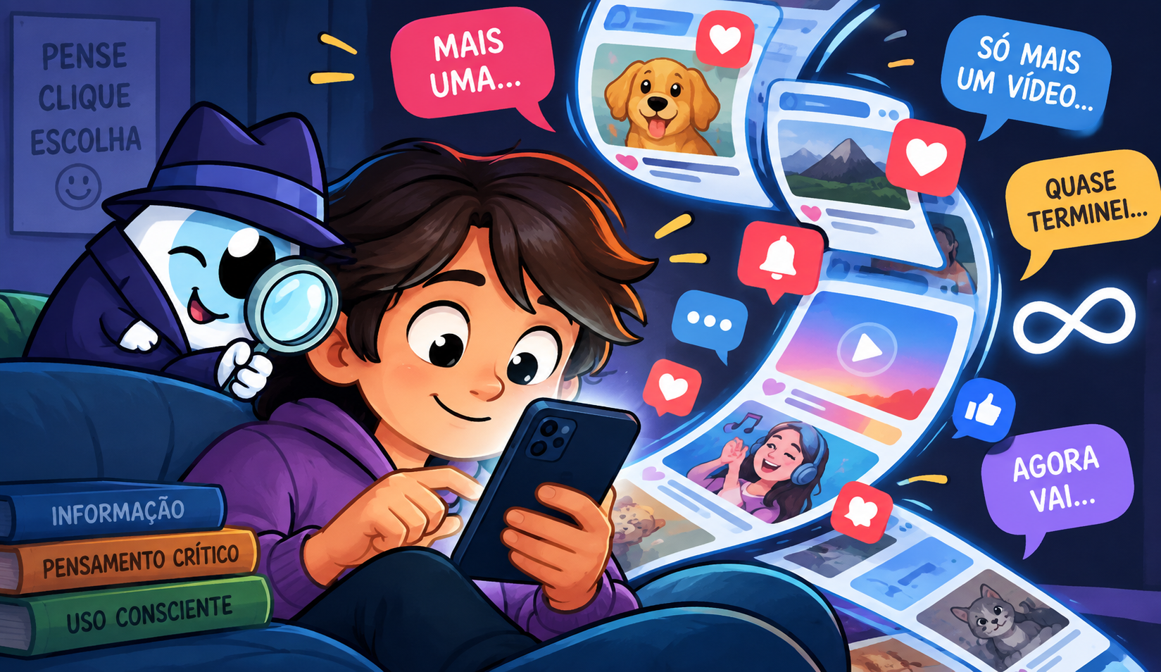 Por que é tão difícil parar de rolar a tela?