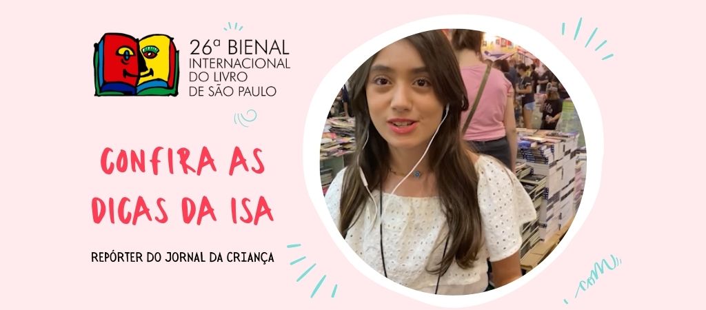 Repórter mirim do Jornal da Criança na Bienal SP