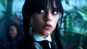 Jenna Ortega, a Wandinha, na CCXP, em São Paulo