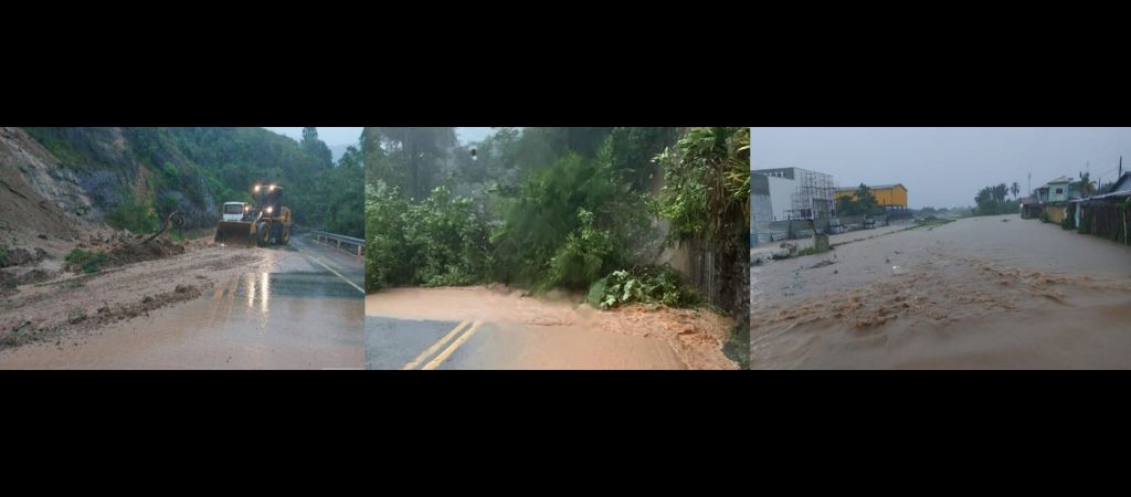 Fortes chuvas no litoral paulista