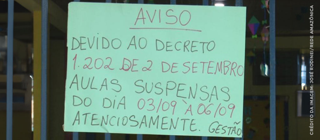 Sem aulas em Rio Branco devido a péssima qualidade do ar