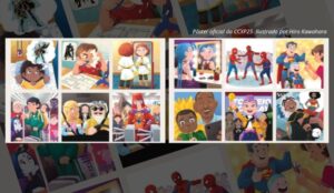 Pôster oficial da CCXP25 Ilustrado por Hiro Kawahar