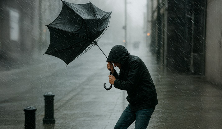 Forte ciclone causa estragos no Sul e Sudeste do país