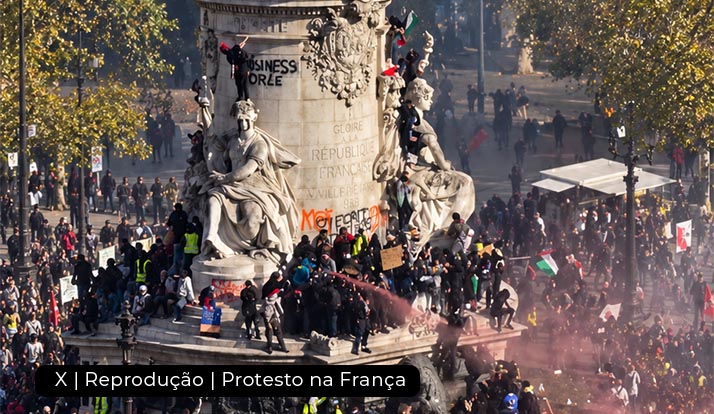 Mais de 500 mil pessoas fazem protestos na França